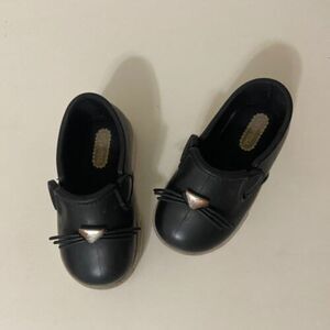 Mini Melissa Black Cat Slip On Sneakers Shoes Baby Girls Size 6